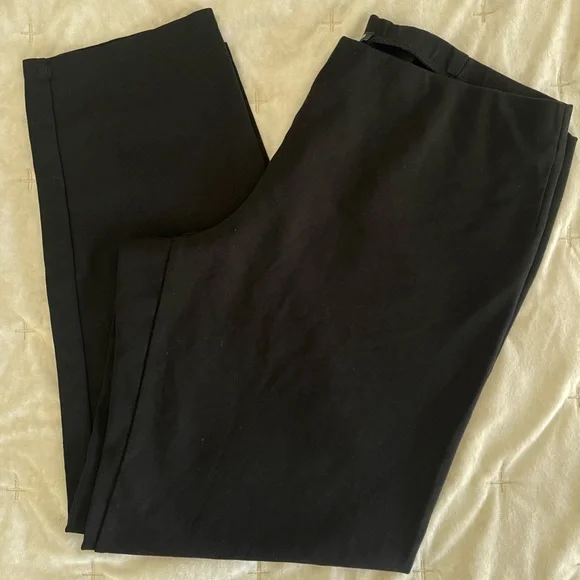 Eileen Fisher Women's Black Straight Leg Pants Size Extra Large - Picture 4 of 5